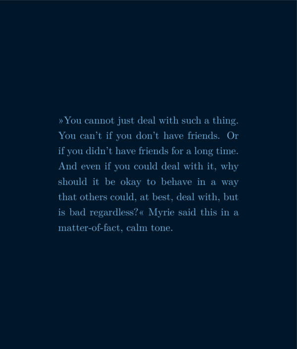 My favorite quote in light blue letters on dark blue background.