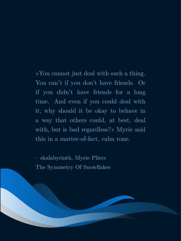The same sharepic as before but the middle wave is lighter on its right and the upper behind wave is darker blue on the right. It is the other way around at the left end of the shapes.
