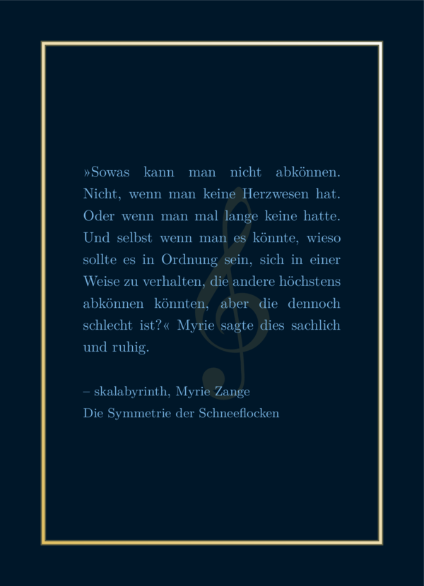 Das gleiche Sharepic wie oben mit nur einem Symbol hinter dem Text. Es ist der Violinschlüssel. Er ist leicht nach rechts verschoben und nicht rotiert.